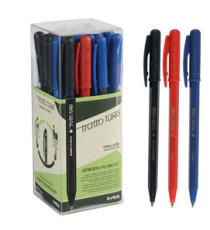 Penna sfera Tratto Uno Green - punta media 1 mm - colori assortiti - Tratto - conf. 24 pezzi