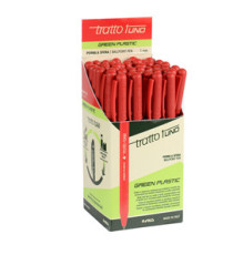 Penna sfera Tratto Uno Green - punta media 1 mm - rosso - Tratto - conf. 50 pezzi