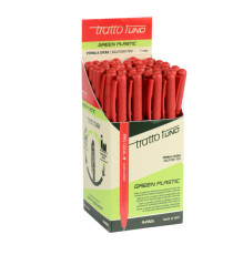 Penna sfera Tratto Uno Green - punta media 1 mm - rosso - Tratto - conf. 50 pezzi