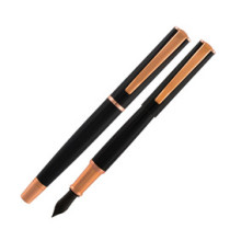 Penna Stilografica Impressa - punta M - nero/rosegold - Monteverde Penna Stilografica Impressa - punta M - nero/rosegold - Monteverde