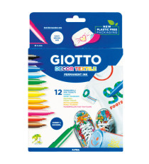 Pennarelli Decor Textile - per tessuto - Giotto - astuccio 12 pennarelli Pennarelli Decor Textile - per tessuto - Giotto - astuccio 12 pennarelli