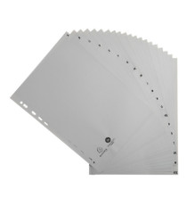 Intercalare alfabetico - PPL riciclato - A4 - A-Z - grigio - Exacompta Intercalare alfabetico - PPL riciclato - A4 - A-Z - grigio - Exacompta