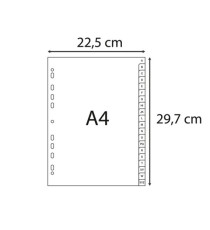 Intercalare alfabetico - PP riciclato - A4 - A-Z - grigio - Exacompta