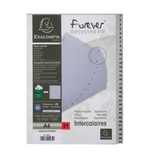 Intercalare numerico - 31 tasti - A4 - PPL riciclato - grigio - Exacompta