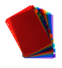 Intercalari neutri - PPL - A4 - trasparente - 12 posizioni - Exacompta Intercalari neutri - PPL - A4 - trasparente - 12 posizioni - Exacompta