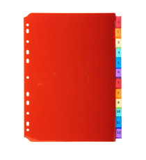 Intercalari neutri - PPL - A4 - trasparente - 12 posizioni - Exacompta Intercalari neutri - PPL - A4 - trasparente - 12 posizioni - Exacompta