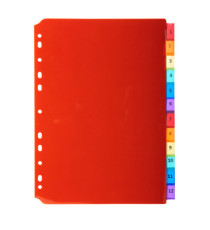 Intercalari neutri - PPL - A4 - trasparente - 12 posizioni - Exacompta Intercalari neutri - PPL - A4 - trasparente - 12 posizioni - Exacompta