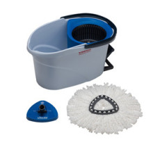 Kit completo UltraSpin Mini di pulizia - secchio con strizzatore ruotante + telaio + mop microfibra - Vileda Kit completo UltraSpin Mini di pulizia - secchio con strizzatore ruotante + telaio + mop microfibra - Vileda