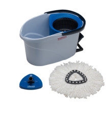 Kit completo UltraSpin Mini di pulizia - secchio con strizzatore ruotante + telaio + mop microfibra - Vileda Kit completo UltraSpin Mini di pulizia - secchio con strizzatore ruotante + telaio + mop microfibra - Vileda