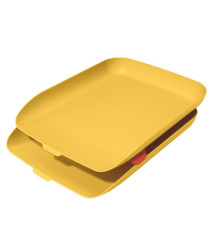 Kit doppia vaschetta portacorrispondenza Cosy - giallo - Leitz Kit doppia vaschetta portacorrispondenza Cosy - giallo - Leitz
