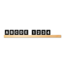 Kit Letter Shelf - mensola porta messaggi Teak + 169 tessere (lettere e numeri) - Securit Kit Letter Shelf - mensola porta messaggi Teak + 169 tessere (lettere e numeri) - Securit