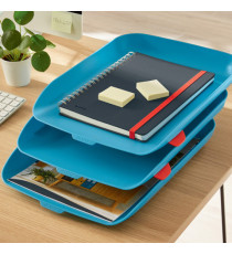 Kit tripla vaschetta portacorrispondenza Cosy - blu - Leitz Kit tripla vaschetta portacorrispondenza Cosy - blu - Leitz