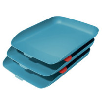 Kit tripla vaschetta portacorrispondenza Cosy - blu - Leitz Kit tripla vaschetta portacorrispondenza Cosy - blu - Leitz
