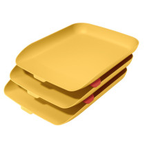 Kit tripla vaschetta portacorrispondenza Cosy - giallo - Leitz Kit tripla vaschetta portacorrispondenza Cosy - giallo - Leitz