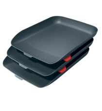 Kit tripla vaschetta portacorrispondenza Cosy - grigio - Leitz Kit tripla vaschetta portacorrispondenza Cosy - grigio - Leitz