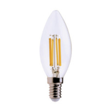 Lampada - Led - candela - 6W - E14 - 6000K - luce bianca fredda - MKC Lampada - Led - candela - 6W - E14 - 6000K - luce bianca fredda - MKC