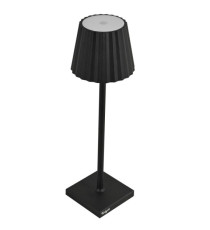 Lampada da tavolo - a led - 10 x 10 x 38 cm - alluminio/pmma - nero - King Collection