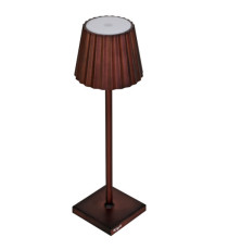 Lampada da tavolo - a led - 10 x 10 x 38 cm - alluminio/pmma - ruggine - King Collection
