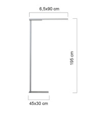 Lampada da terra Stratus - a led - 58,8 W - alluminio - Unilux Lampada da terra Stratus - a led - 58,8 W - alluminio - Unilux