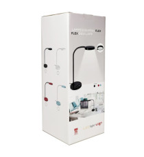 Lampada Flex Desk - a led - con base in legno - bianco - Cep