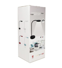 Lampada Flex Desk - a led - con base in legno - bianco - Cep