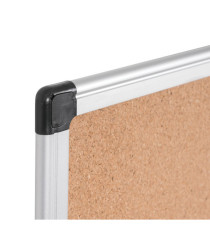 Lavagna - 90 x120 cm - superficie in sughero - cornice in alluminio - Starline