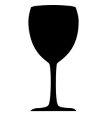 Lavagna da parete Silhouette - 50 x 23 cm - forma bicchiere - nero - Securit