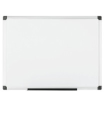 Lavagna magnetica - 100 x 200 cm - superficie in acciao laccato - cornice in alluminio - bianco - Starline