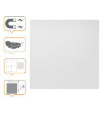 Lavagna magnetica modulare - senza cornice - 45 x 45 cm - acciaio - bianco - Nobo Lavagna magnetica modulare - senza cornice - 45 x 45 cm - acciaio - bianco - Nobo