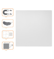 Lavagna magnetica modulare - senza cornice - 45 x 45 cm - acciaio - bianco - Nobo Lavagna magnetica modulare - senza cornice - 45 x 45 cm - acciaio - bianco - Nobo
