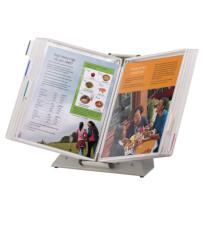 Leggio antibatterico - da tavolo - 10 buste - A4 - bianco - Djois