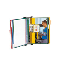 Leggio T Technic - da muro - 10 tasche - PVC - colori assortiti - Djois