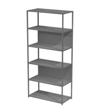 Libreria 6 ripiani Modular - 90 x 44 x 200 cm - struttura metal antracite - antracite