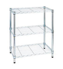 Libreria Archimede Light - 3 ripiani - acciaio cromato - 36x60x75 cm - Serena Group