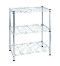 Libreria Archimede Light - 3 ripiani - acciaio cromato - 36x60x75 cm - Serena Group