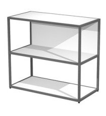 Libreria bassa a giorno Essence - 90 x 44 x 80 cm - Bianco/antracite