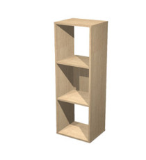 Libreria casellario Rainbow - 3 caselle - 35,9x29,2x103,9 cm - rovere