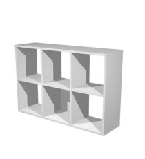 Libreria casellario Rainbow - 6 caselle - 104,1 x 29,2 x 69,8 cm - grigio alluminio