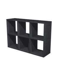 Libreria casellario Rainbow - 6 caselle - 104,1 x 29,2 x 69,8 cm - nero venato