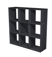 Libreria casellario Rainbow - 9 caselle - 104,1x29,2x103,9 cm - nero venato