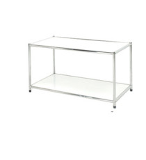 Libreria Easy System - 2 ripiani - acciaio cromato - 80x40x40,5 cm - bianco - Serena Group
