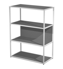 Libreria media a giorno Essence - 90 x 44 x 119 cm - Antracite/antracite