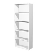 Libreria modulare alta - a giorno - 76 x 32 x 196 cm - bianco
