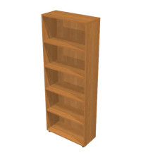 Libreria modulare alta - a giorno - 76 x 32 x 196 cm - noce chiaro