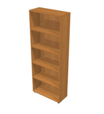 Libreria modulare alta - a giorno - 76 x 32 x 196 cm - noce chiaro