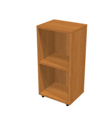 Libreria modulare bassa - a giorno - 40x32x81,5 cm - noce chiaro