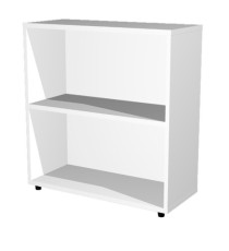 Libreria modulare bassa - a giorno - 76 x 32 x 81,5 cm - bianco