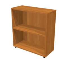 Libreria modulare bassa - a giorno - 76x32x81,5 cm - noce chiaro
