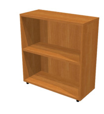 Libreria modulare bassa - a giorno - 76x32x81,5 cm - noce chiaro
