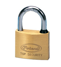 Lucchetto ad arco - ottone massiccio - 6,2x4x1,4 cm - oro - Metalplus